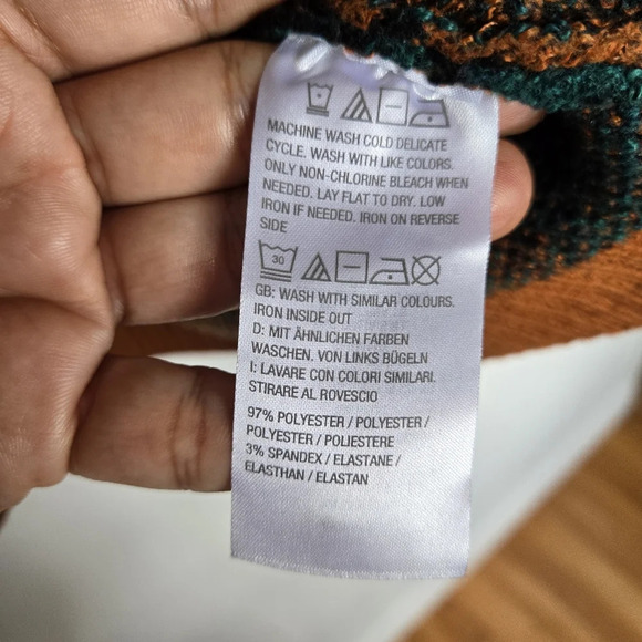 Studio Park Sweater Plaid‎ Mens 2X Coastal Eclecric Gradpa Cozy Soft Fisherman - Picture 9 of 12